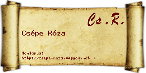 Csépe Róza névjegykártya