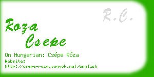 roza csepe business card
