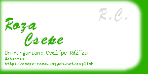 roza csepe business card